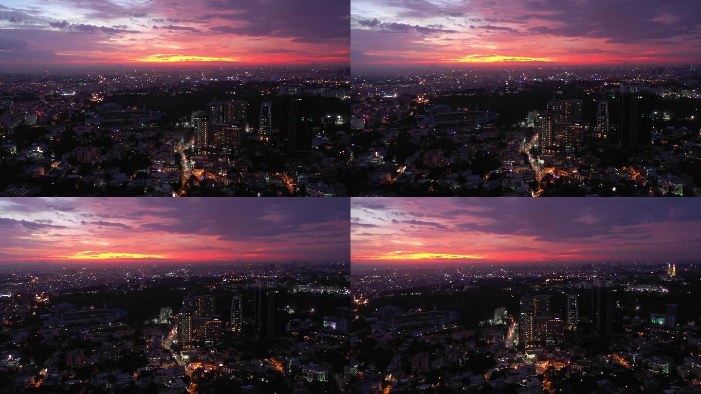 日落班加罗尔城市风景风光宣传片实拍