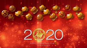 中国新年，鼠年2020年又称春节视频素材