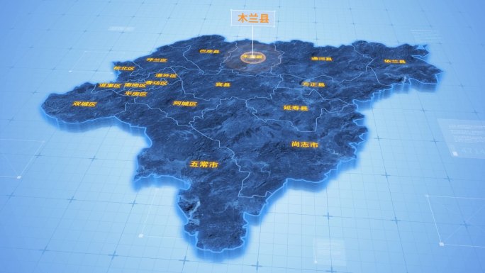 哈尔滨木兰县三维科技地图