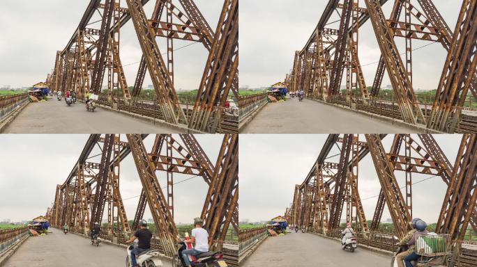 越南河内龙边大桥的交通状况