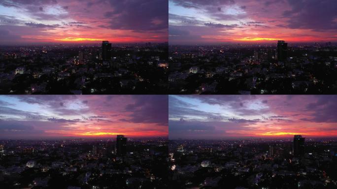 日落班加罗尔城市景观