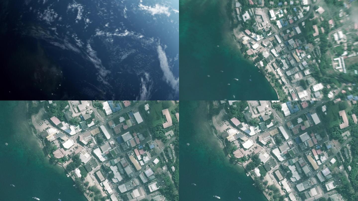 瓦努阿图维拉港从空间到街道。