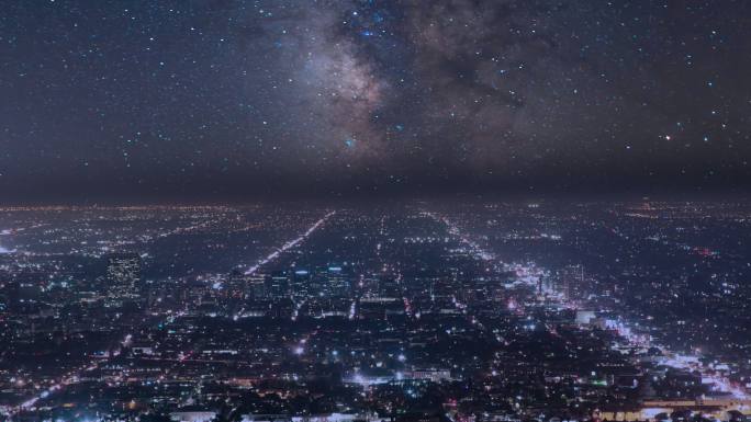 未来城市之夜全景旅行星座地形