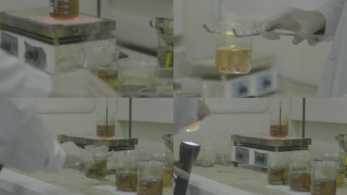 原创高清实拍菜籽油检测环节过程