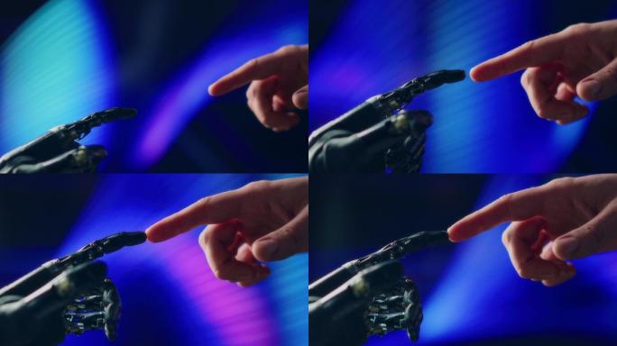仿人机器人手臂触摸人的手