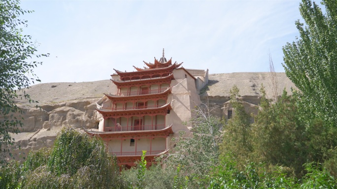 古代佛教建筑敦煌莫高窟在中国甘肃