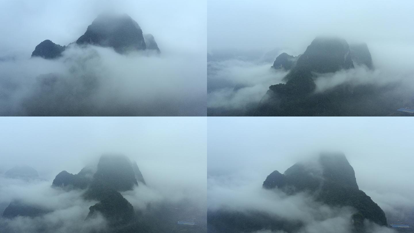 山间云雾环绕