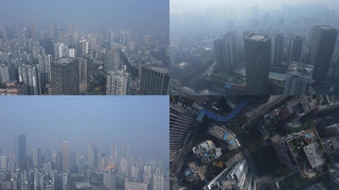 航拍重庆南岸区雾都人民生活