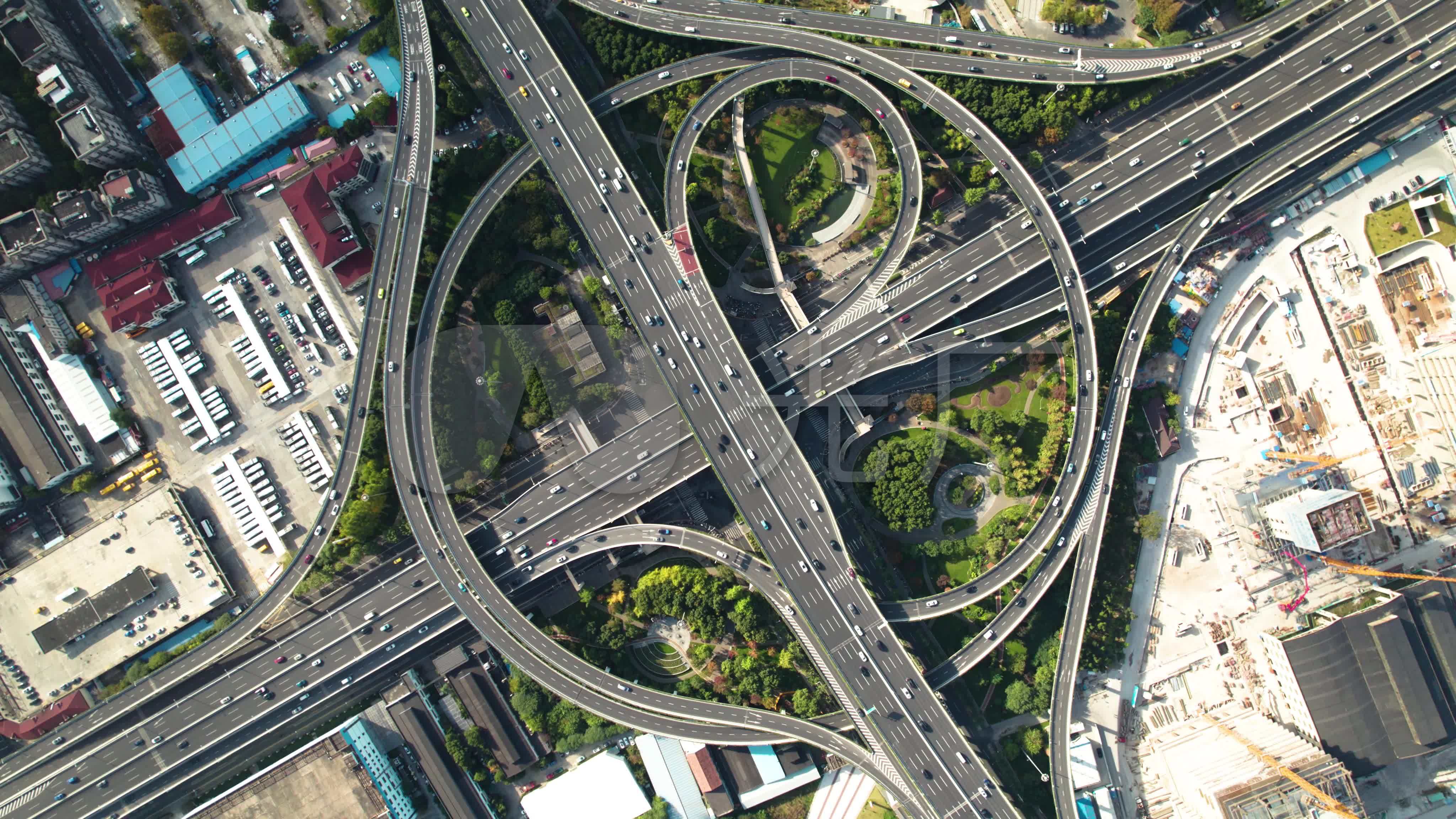 上海航拍高架立交桥