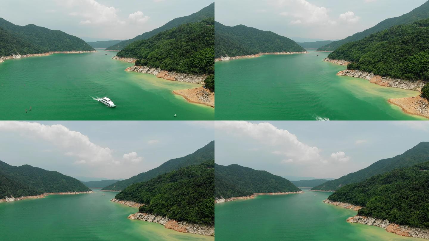 4K高清郴州市东江湖旅游航拍空镜
