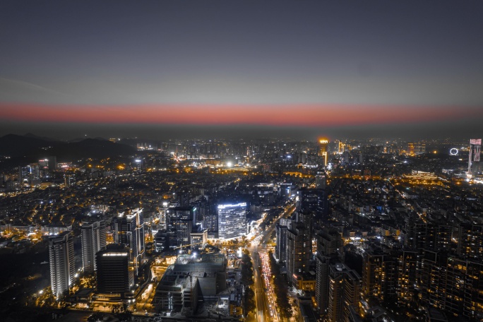 中山夜景延时/中山东区/盛景尚峰CBD