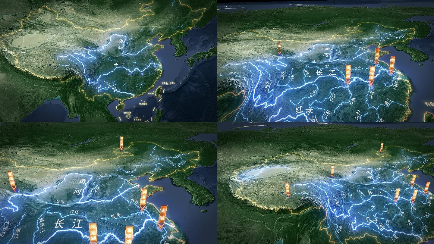 【原创】中国水系河流湖泊地图区位