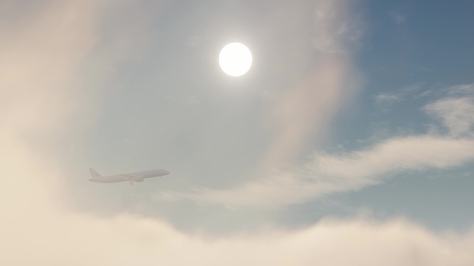 客机飞跃天空