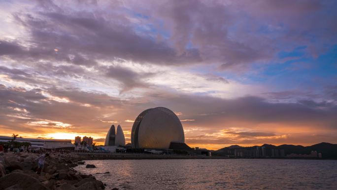 珠海日月贝日落延时