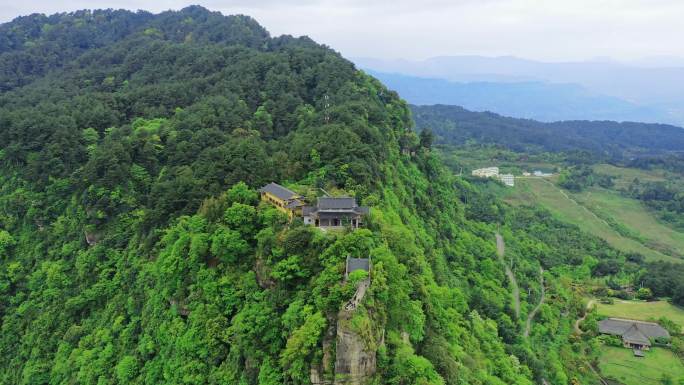 綦江古剑山观航拍