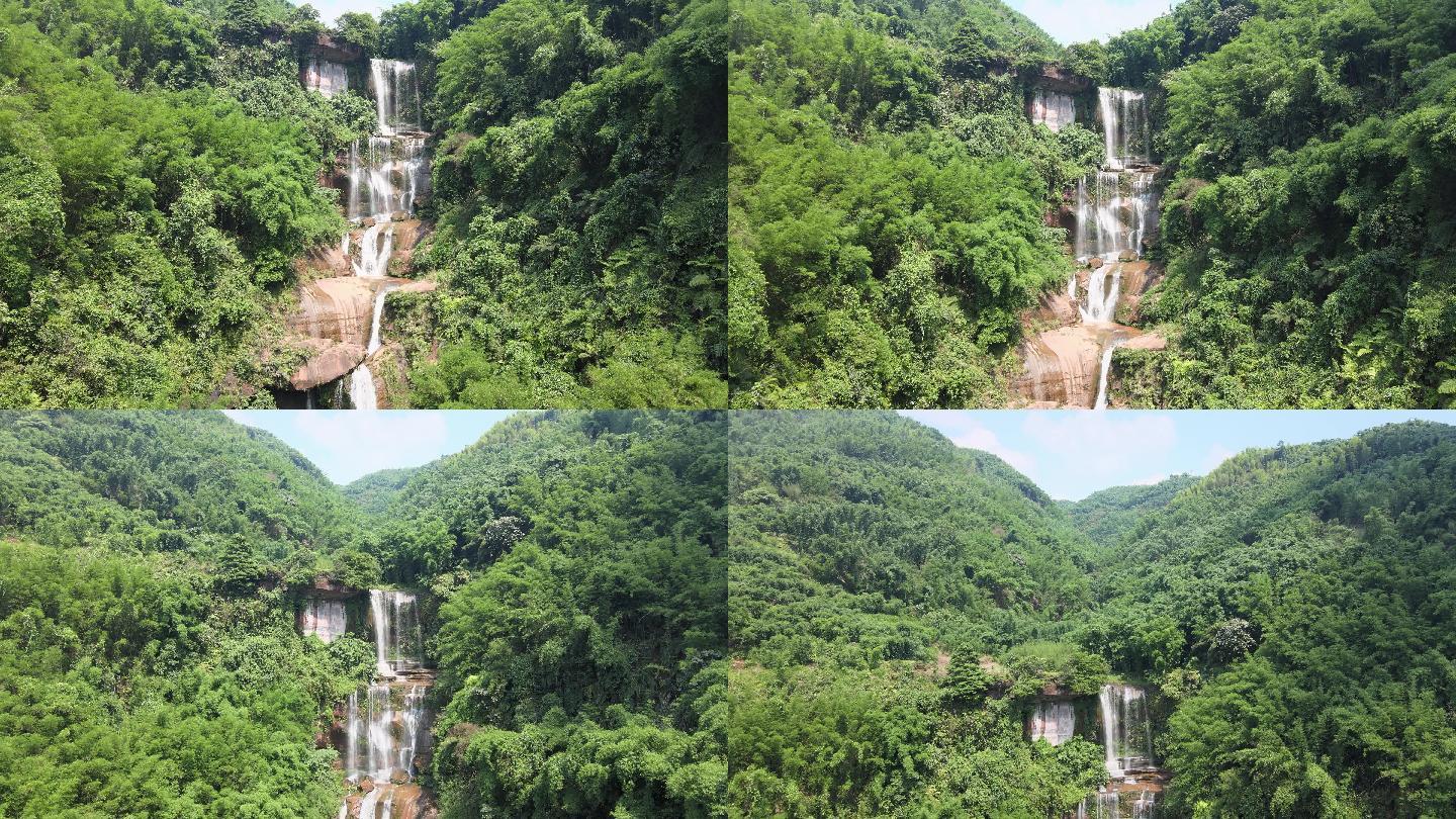 贵州山村小瀑布，看起来唯美