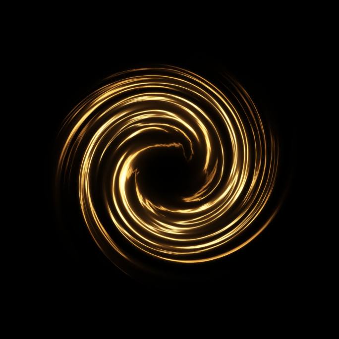 带通道-金色黑洞特效人物技能光汇聚旋转光