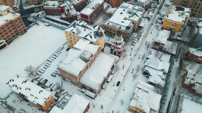 冬日旅行 俄罗斯风情街雪景