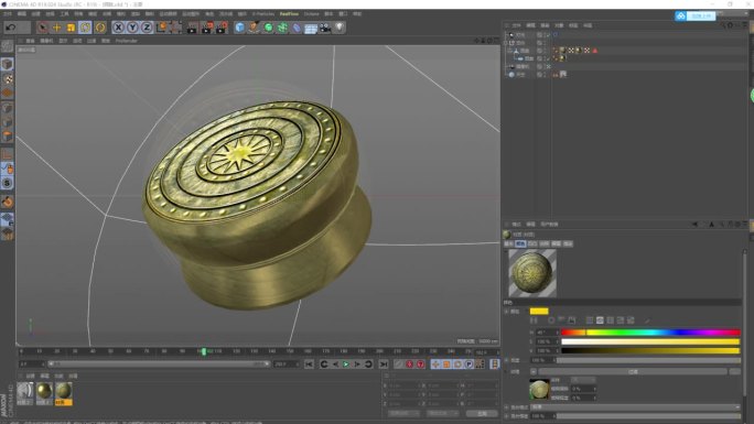 铜鼓三维模型C4D FBX格式