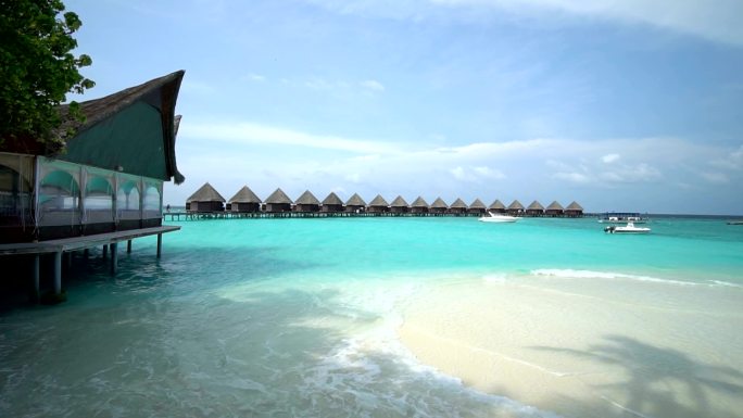 马尔代夫岛海水浪花假期