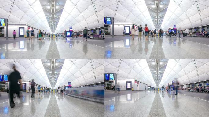 香港机场出国人流人群