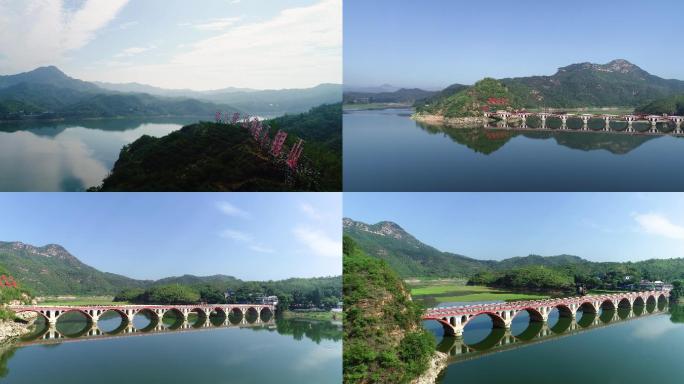 太行山水库 桥上自行车队骑行