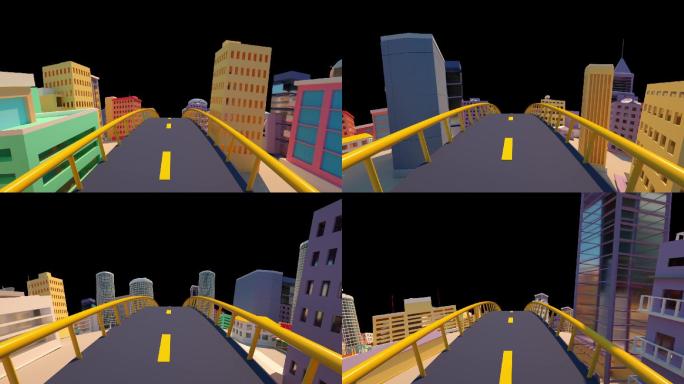 360度城市球形化运动视频素材