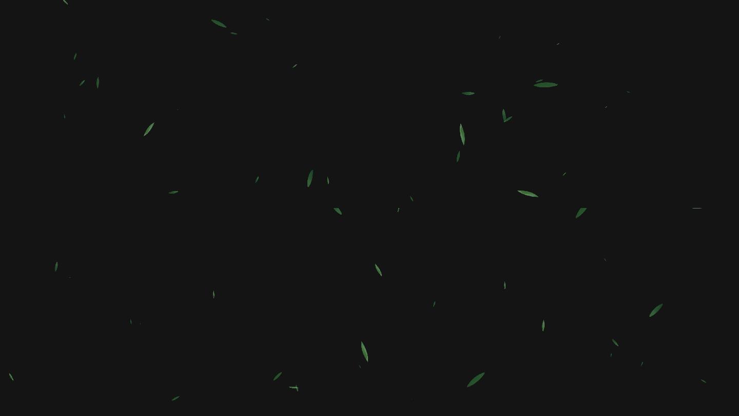 绿色竹叶飞舞alpha透明通道