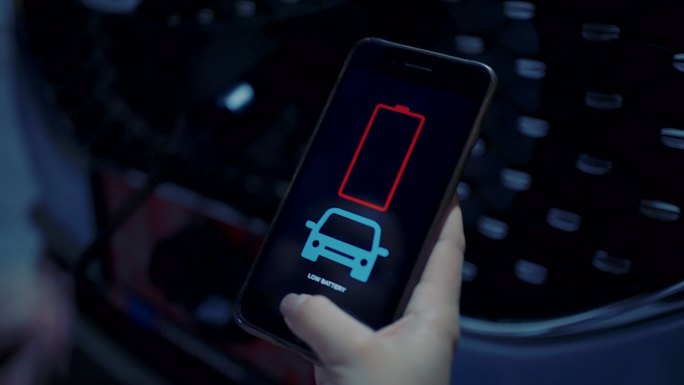 手机电池指示灯显示不断增加的电池充电