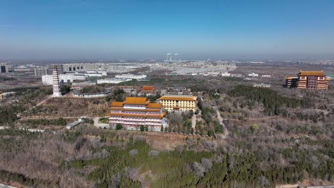 济南章丘危山风景区元音寺舍利塔航拍4k