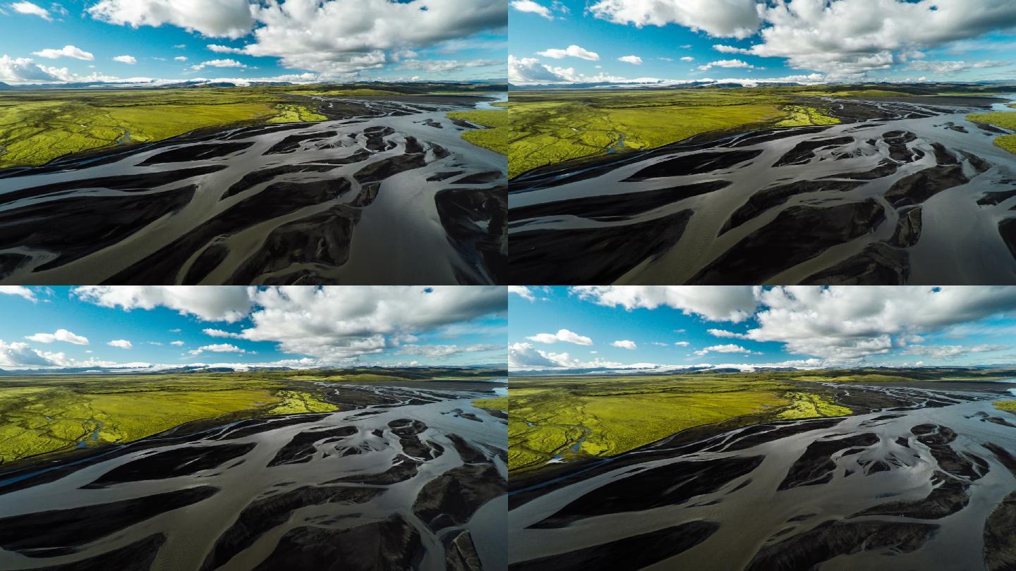 飞越冰岛荒野视频素材