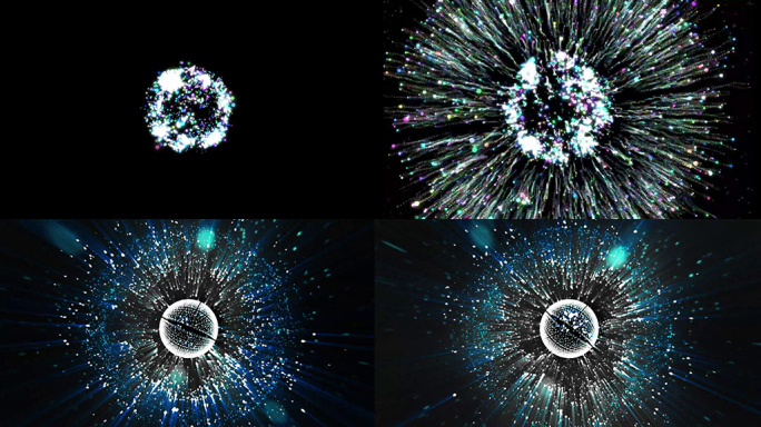 两组音频音波粒子宇宙波动背景效果