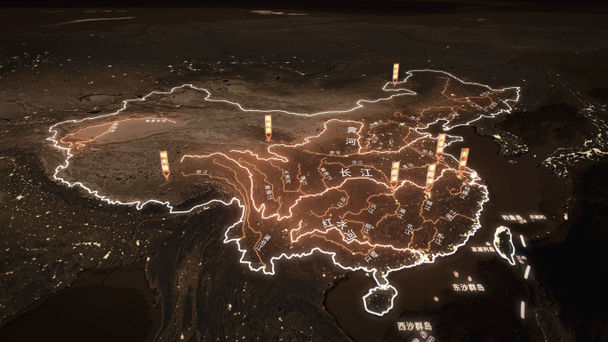 【原创】中国水系河流湖泊卫星地图区位