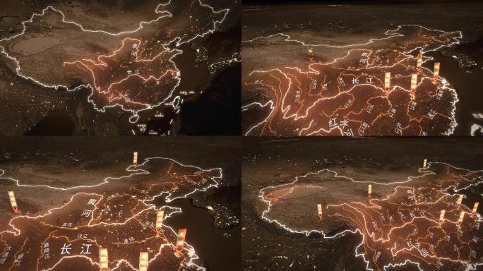 【原创】中国水系河流湖泊卫星地图区位