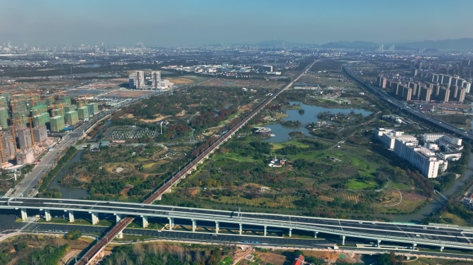 宁波植物园航拍全景