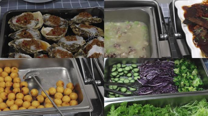 牡蛎海鲜饭菜食堂饭菜拍摄