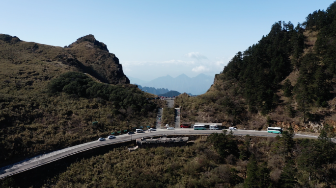 神农架神农顶观景台华中第一哨航拍4K