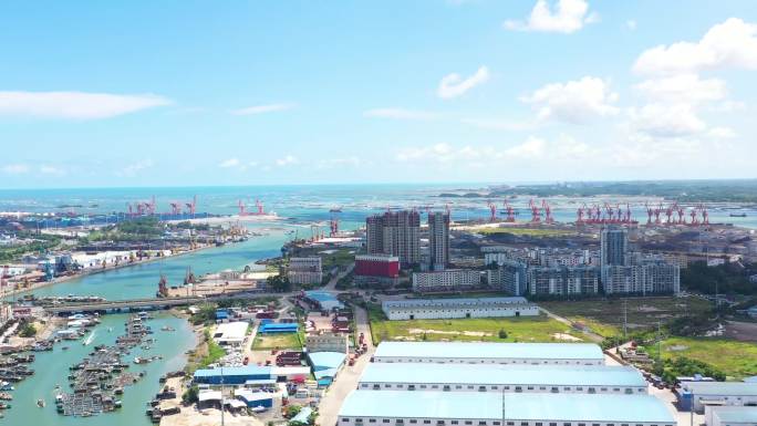 广西钦州港经济技术开发区航拍4K