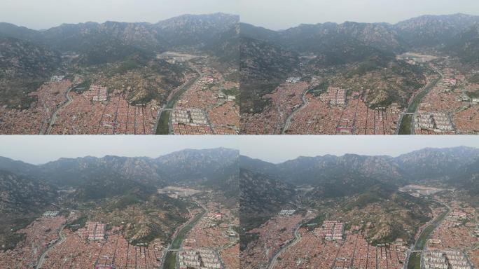 航拍青岛崂山5A景区全景