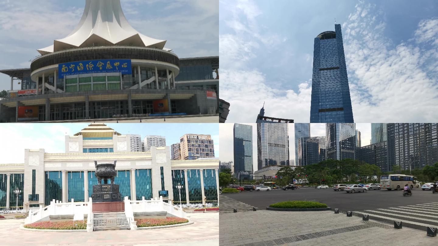 南宁五象民族广场会展中心广西大学街景