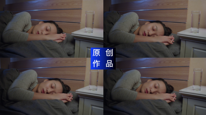 4K 睡觉睡眠熟睡中的女人