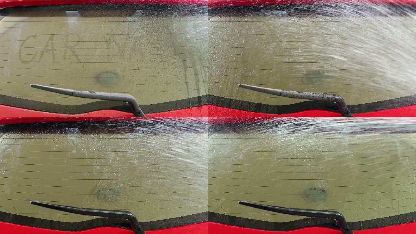 洗车后镜子上的文字弄脏了汽车