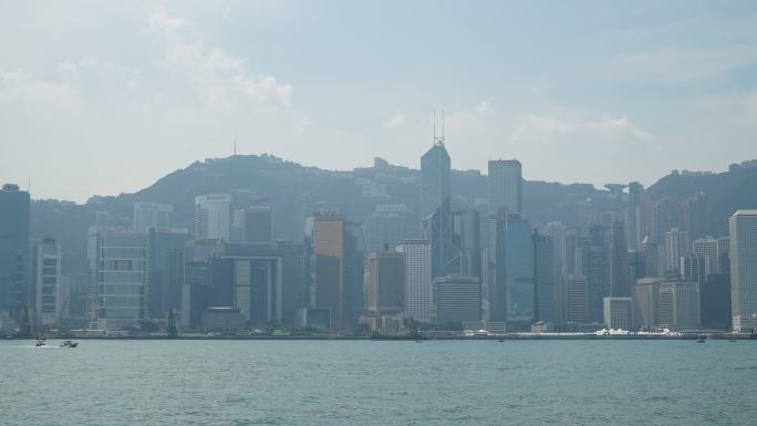 时光流逝香港天际线城市景观