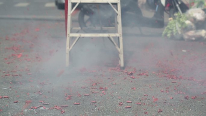 鞭炮庆祝中国的节日