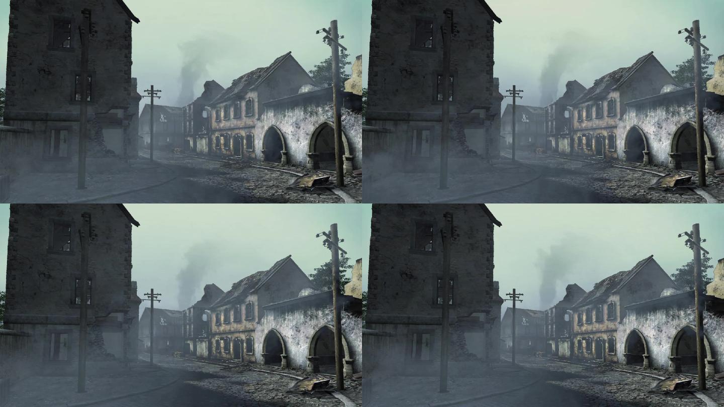 欧洲小镇废墟