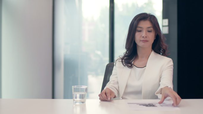 成功商务女士开会