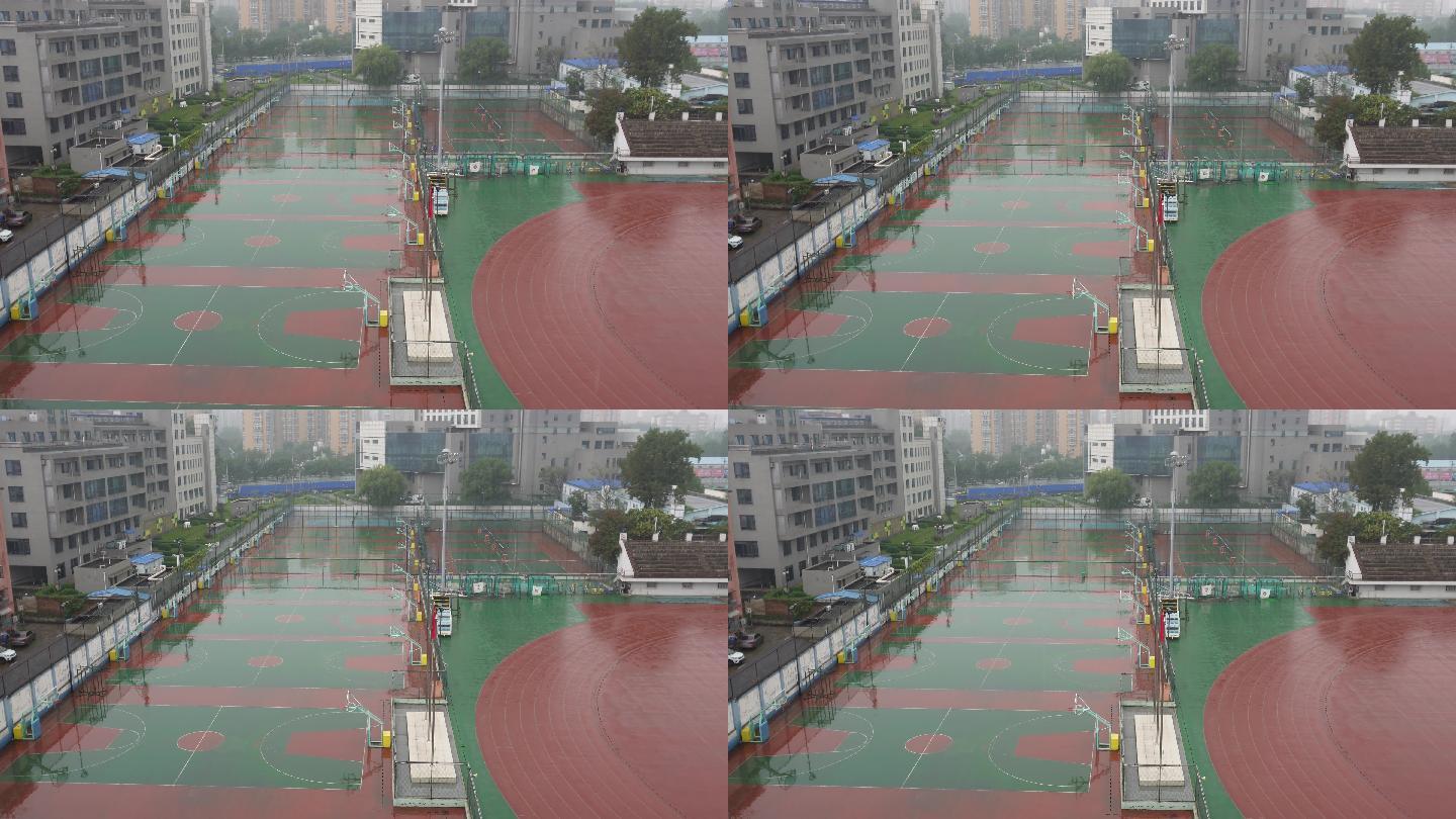 雨中篮球场体育场 (1)