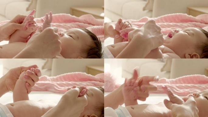 母亲照顾婴儿广告素材婴幼儿可爱宝宝