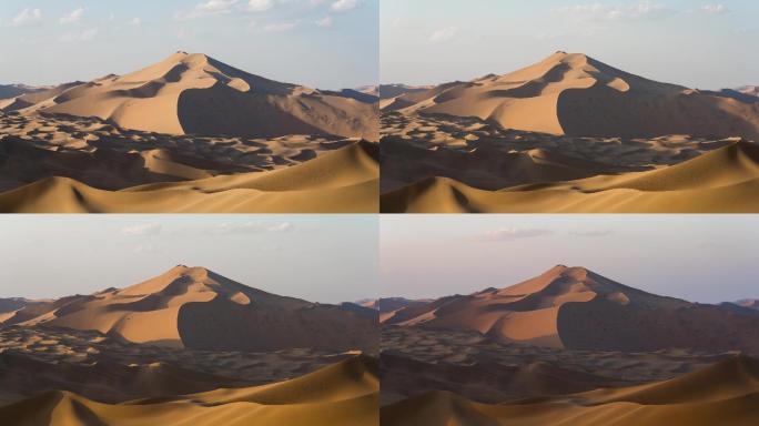 中国内蒙古阿拉善巴丹吉林沙漠沙丘日落延时