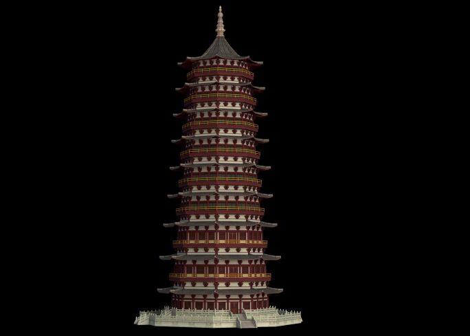 子长市安定塔3D模型